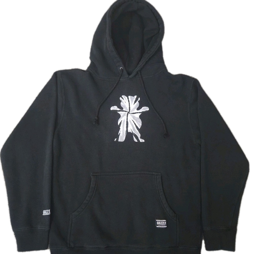 Grizzly Griptape Hoodie Mens Small Designer Cutout Bear Skateboarding Skate